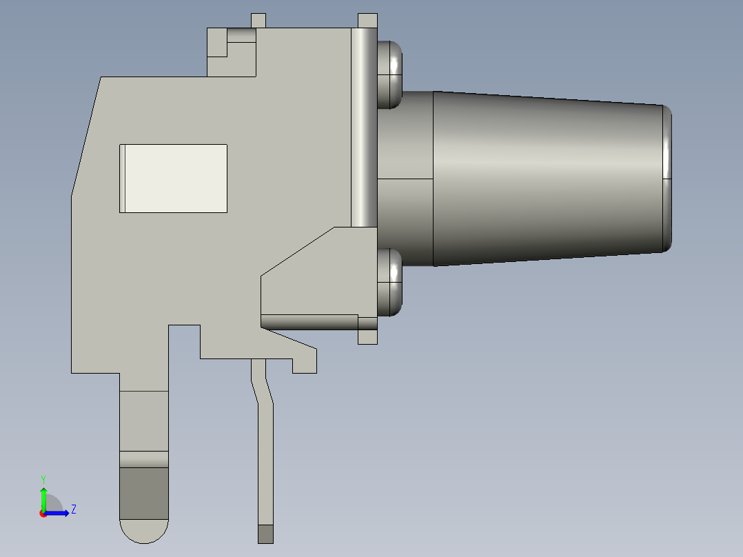 15N型侧面操纵轻触开关左视图
