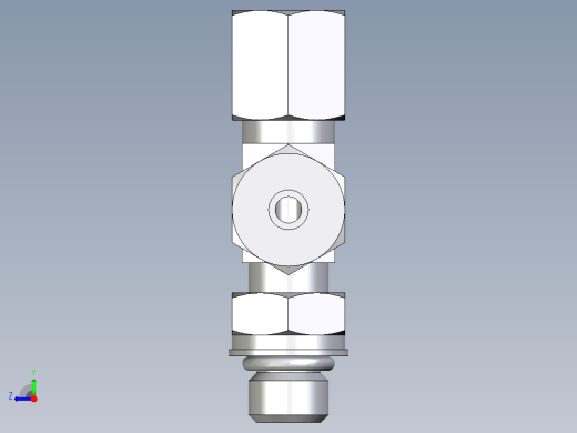 卡套式工业通用硬管接头EO_Adjustable_locknut_run_tee_LEE06SMORCF右视缩略图