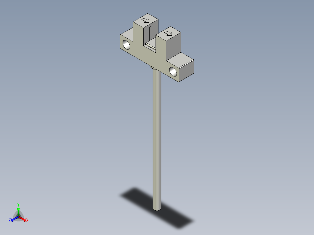槽型光电传感器LU-K24正等轴测图