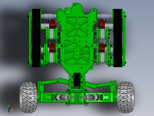 805探险机器人越野车SW设计俯视缩略图
