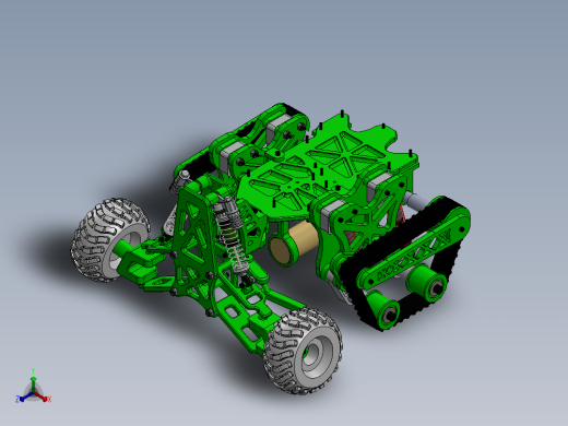 805探险机器人越野车SW设计正等轴测缩略图