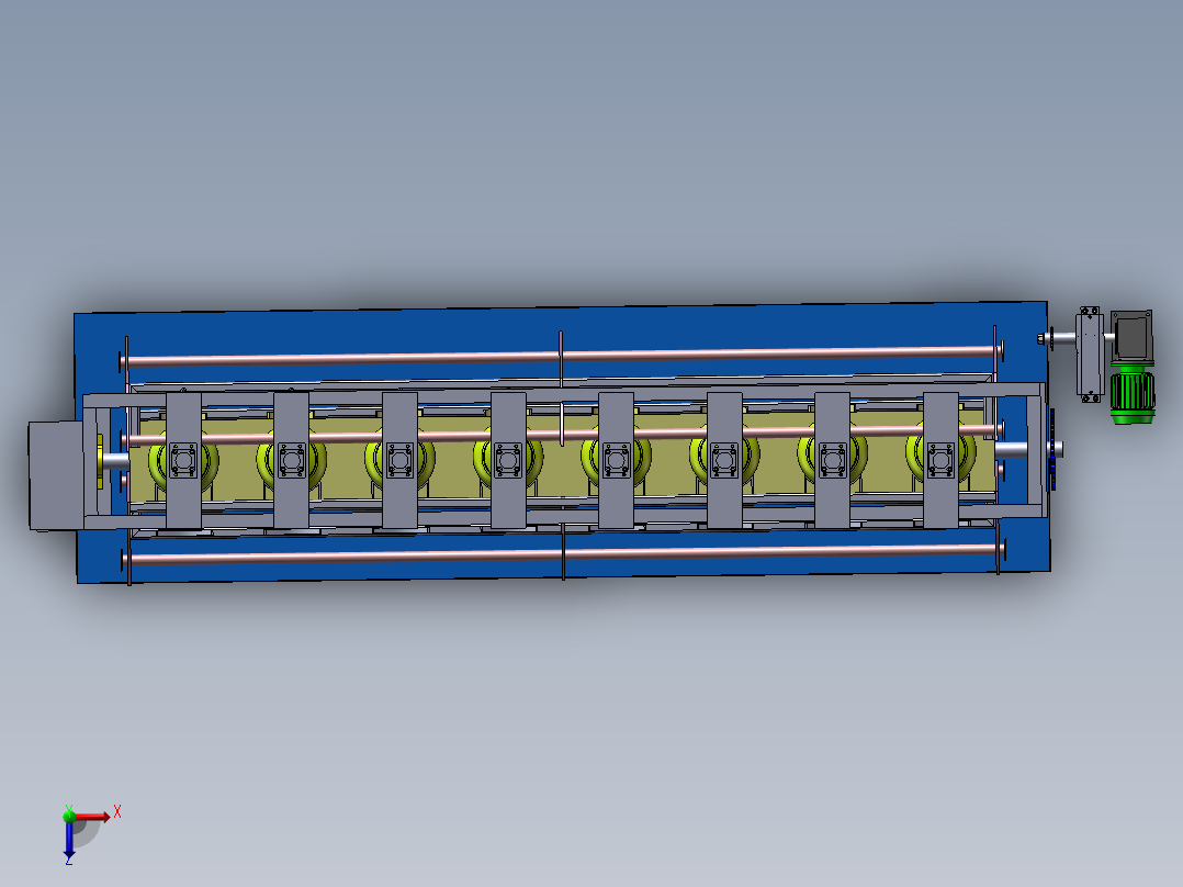 钢瓶煤气罐生产线俯视图