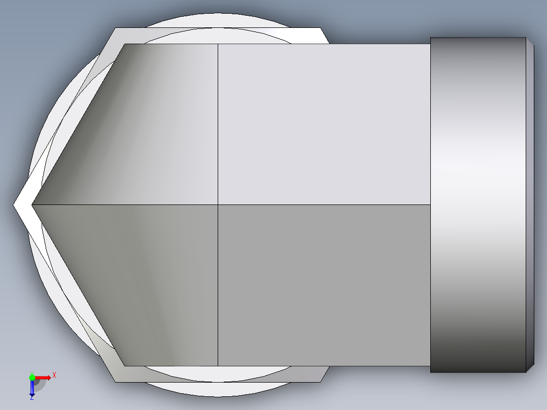 卡套式工业通用硬管接头EO_Adjustable_Locknut_elbow_WEE42LROMDCF俯视图