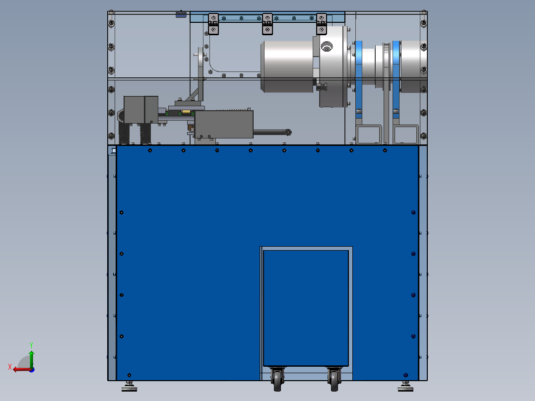 圆管倒角机后视图