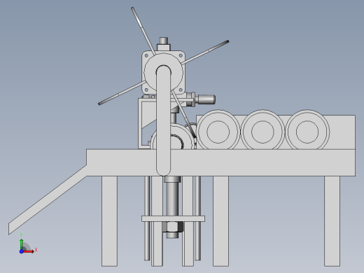 滚筒与滚筒轴装配前视缩略图