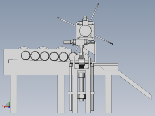 滚筒与滚筒轴装配后视缩略图