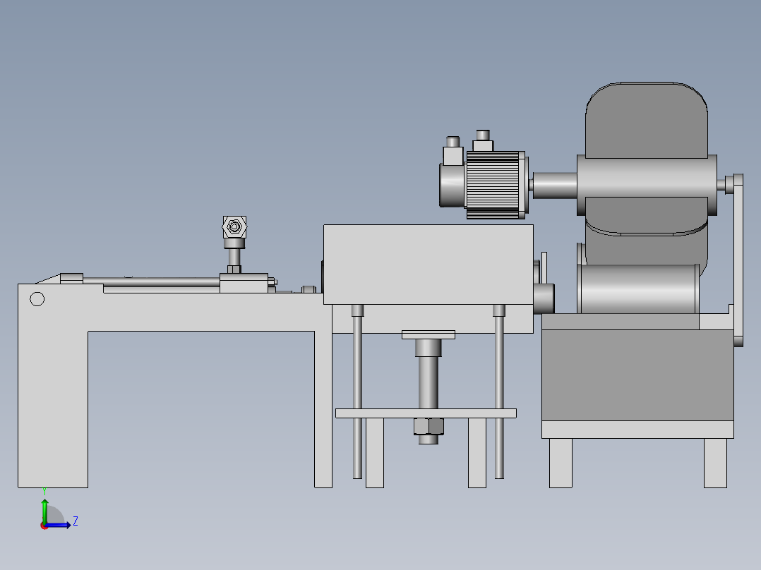 滚筒与滚筒轴装配左视图