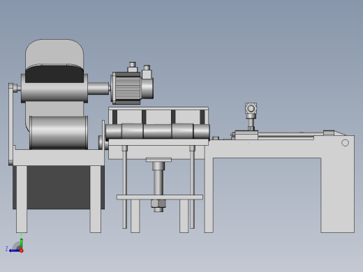 滚筒与滚筒轴装配右视缩略图