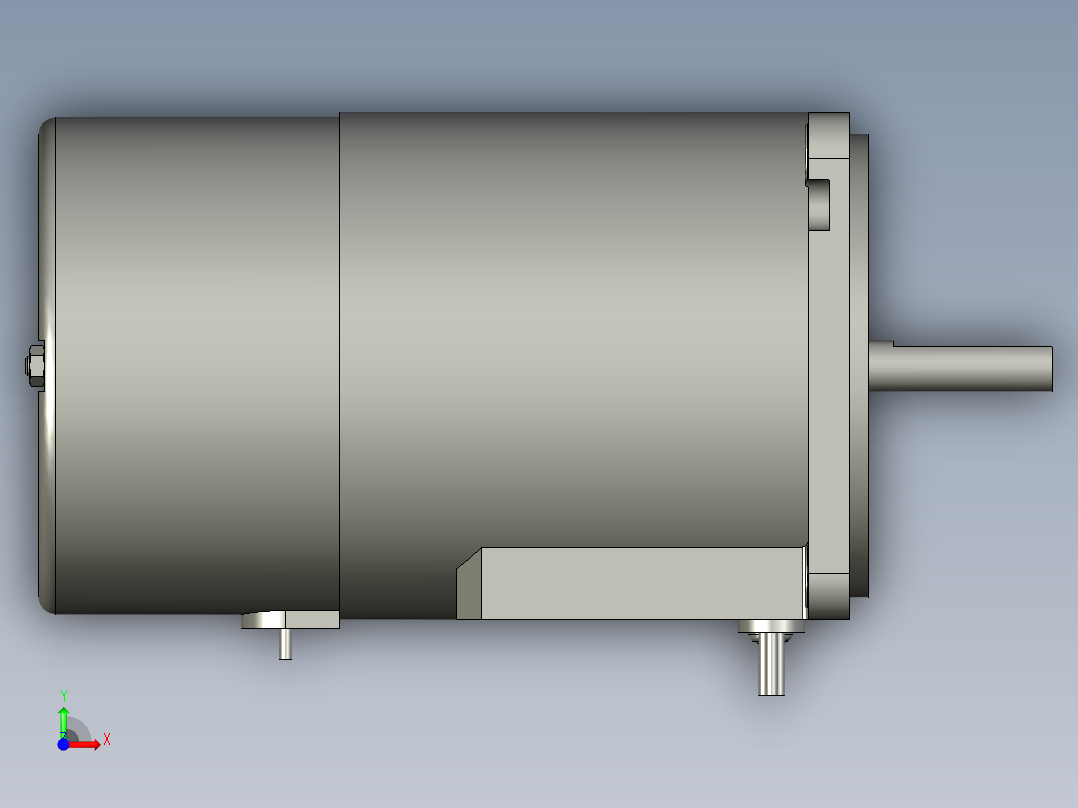 M8MX25SB4YS微型齿轮调速马达前视图