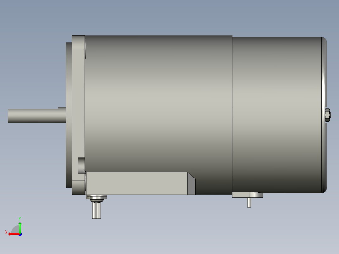 M8MX25SB4YS微型齿轮调速马达后视图