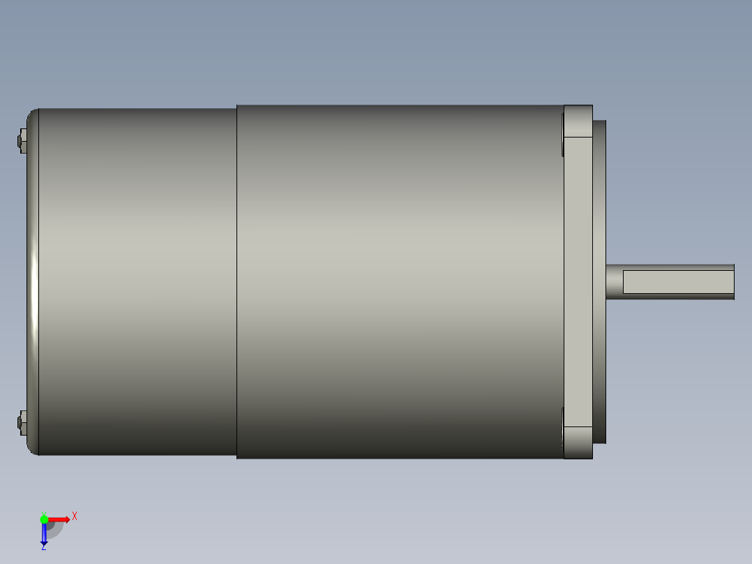 M8MX25SB4YS微型齿轮调速马达俯视图