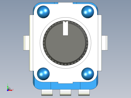 带白色指示线的绝缘轴电位计9mm前视缩略图