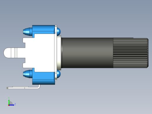 带白色指示线的绝缘轴电位计9mm左视缩略图