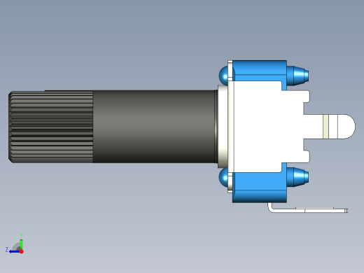 带白色指示线的绝缘轴电位计9mm右视缩略图