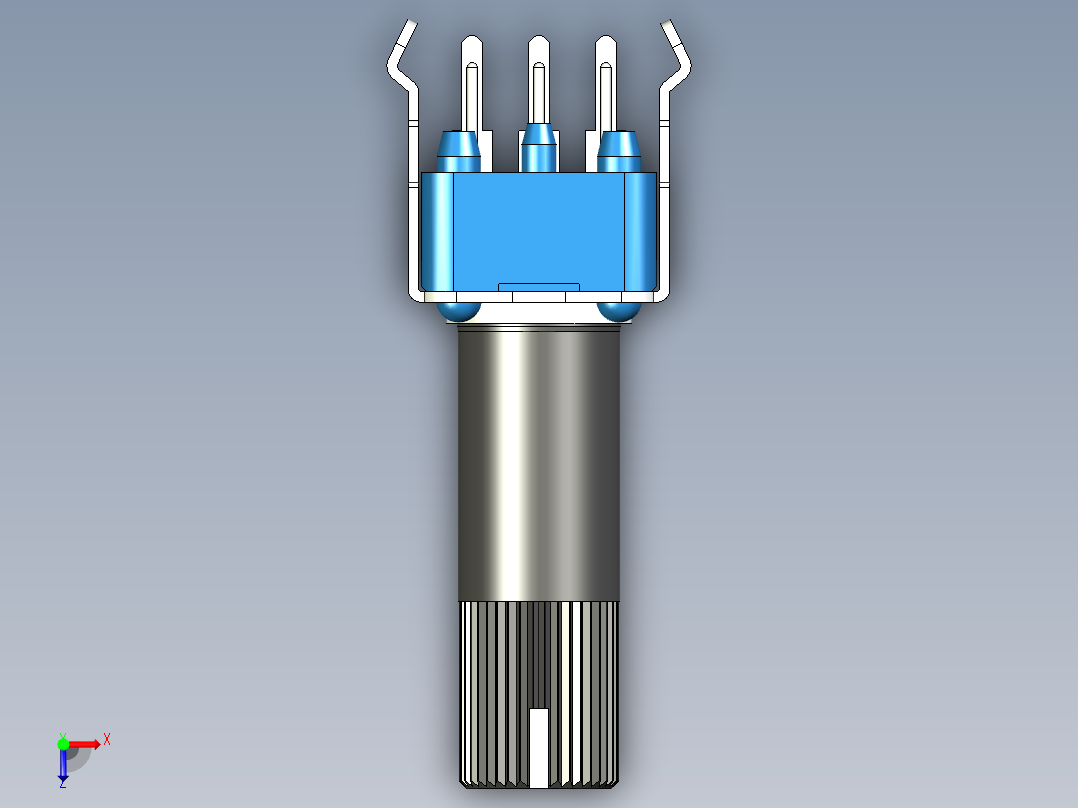 带白色指示线的绝缘轴电位计9mm俯视图