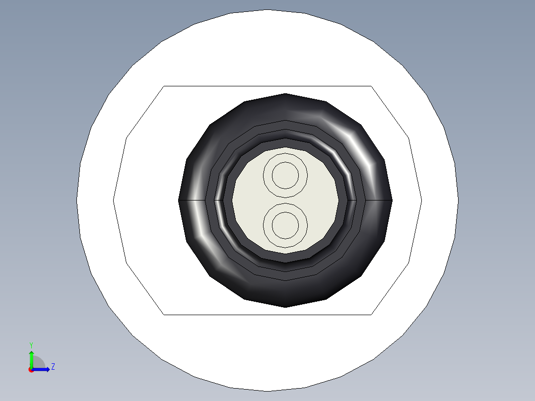 超声波设备-PVDF-BODY-CABLE-0.5in-NPT左视图