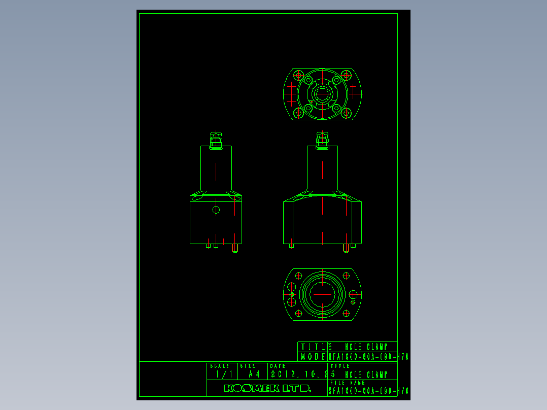 KOSMEKSFA1000-G0A-090-H70多系列多零件图纸模型多系列多零件图纸模型