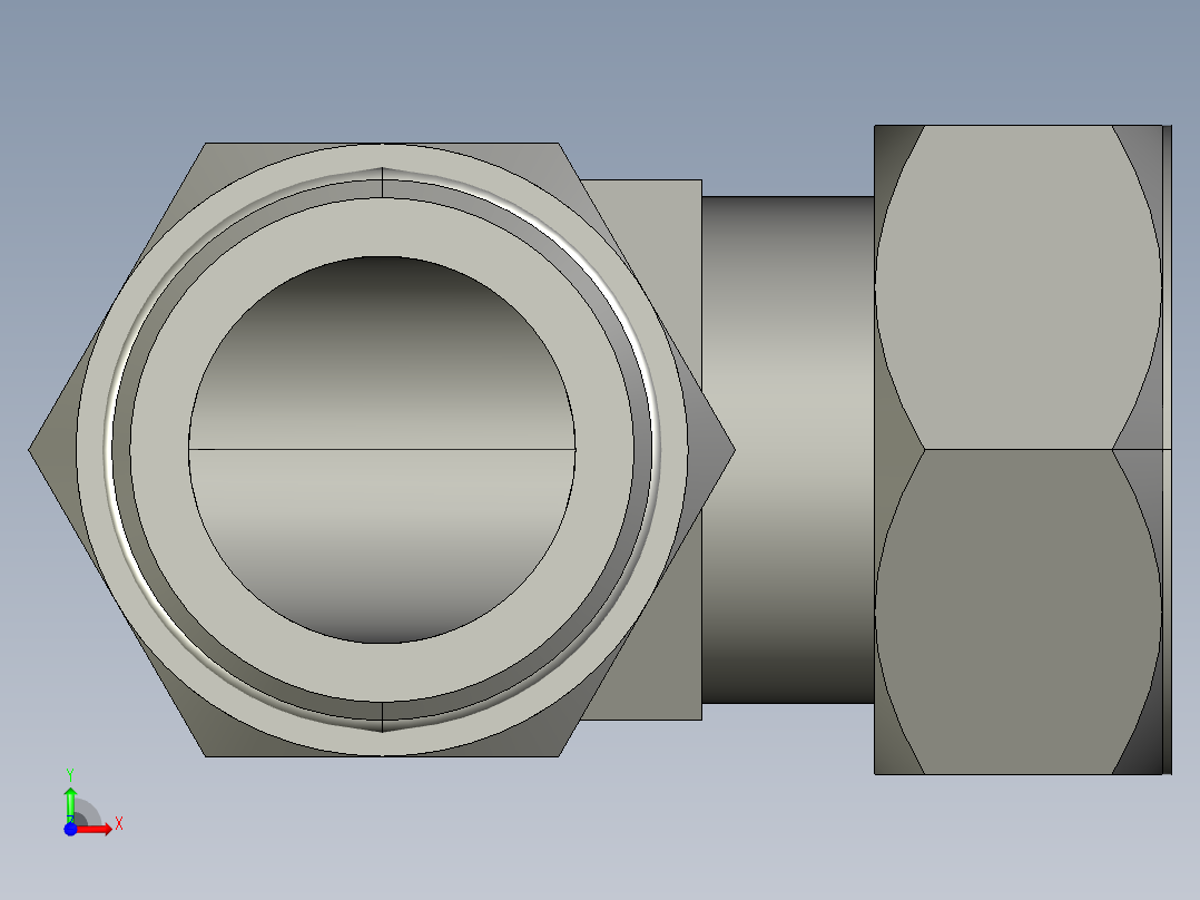 卡套式工业通用硬管接头24_c5bu-s前视图