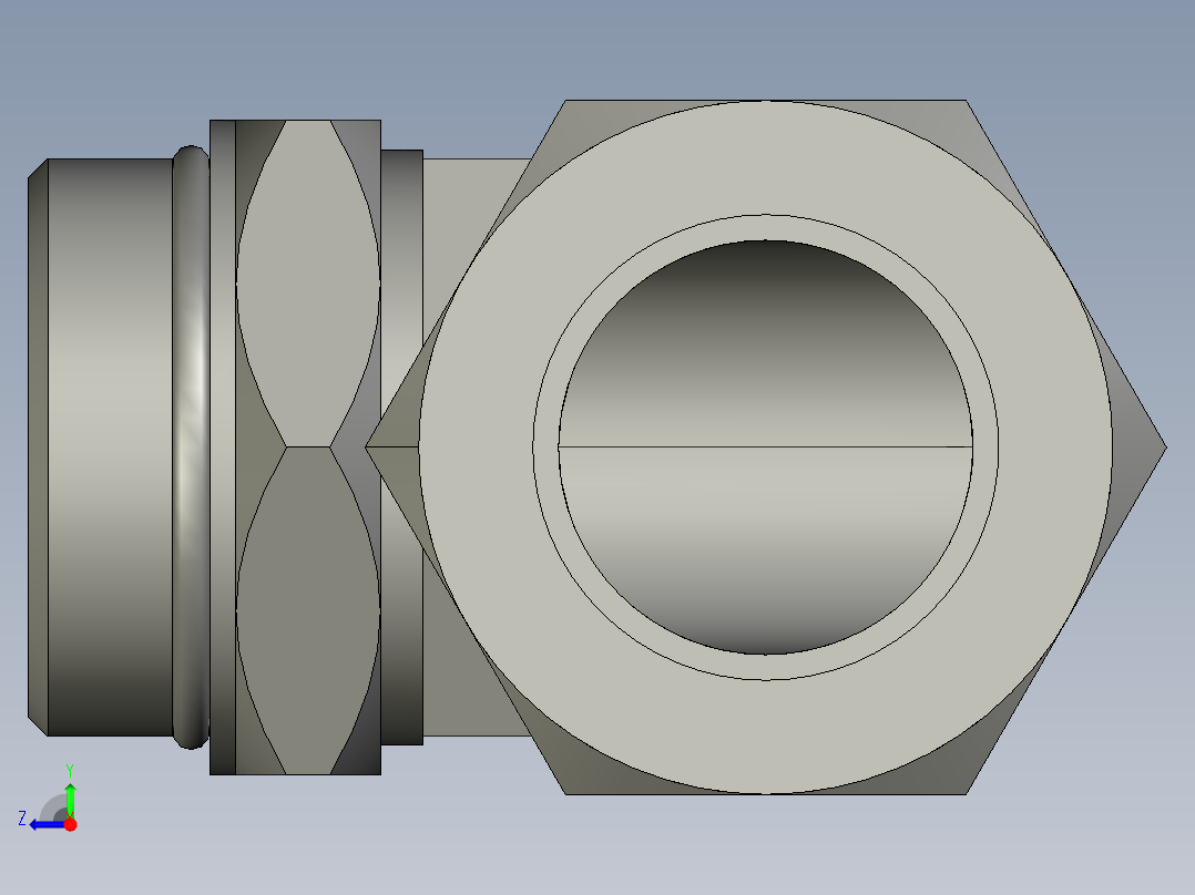 卡套式工业通用硬管接头24_c5bu-s右视图