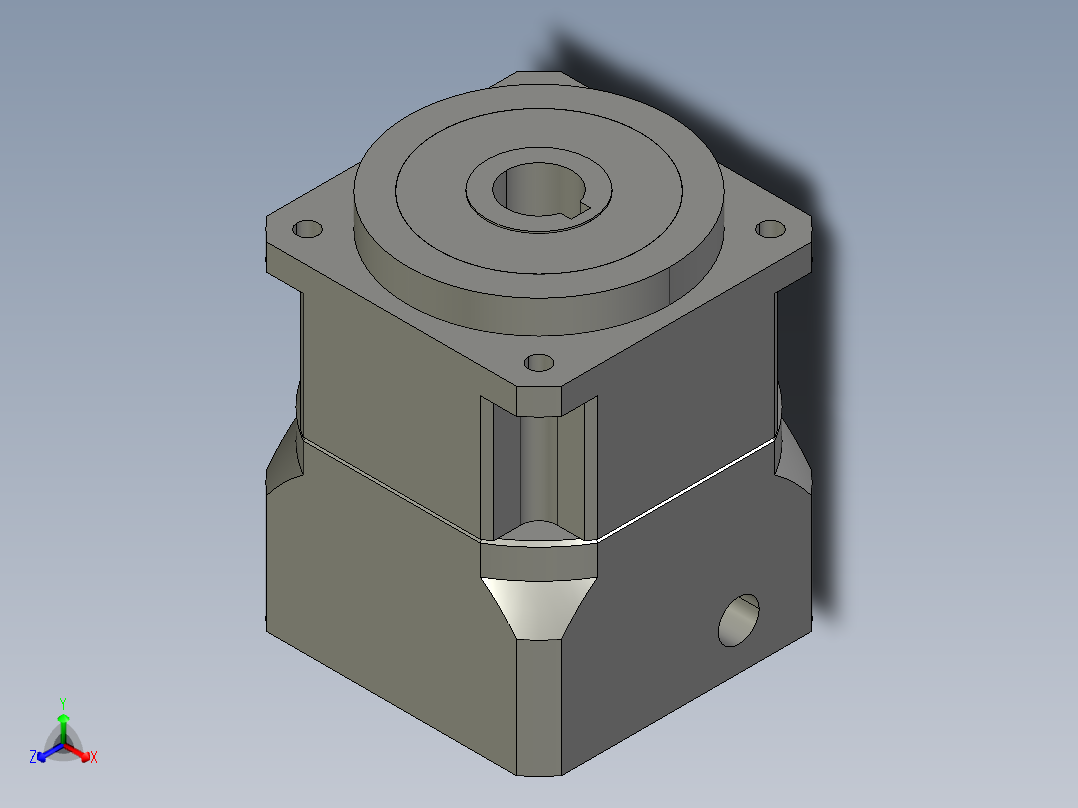 斜齿孔PGH090-L1 19-80-100-M6.STEP正等轴测图
