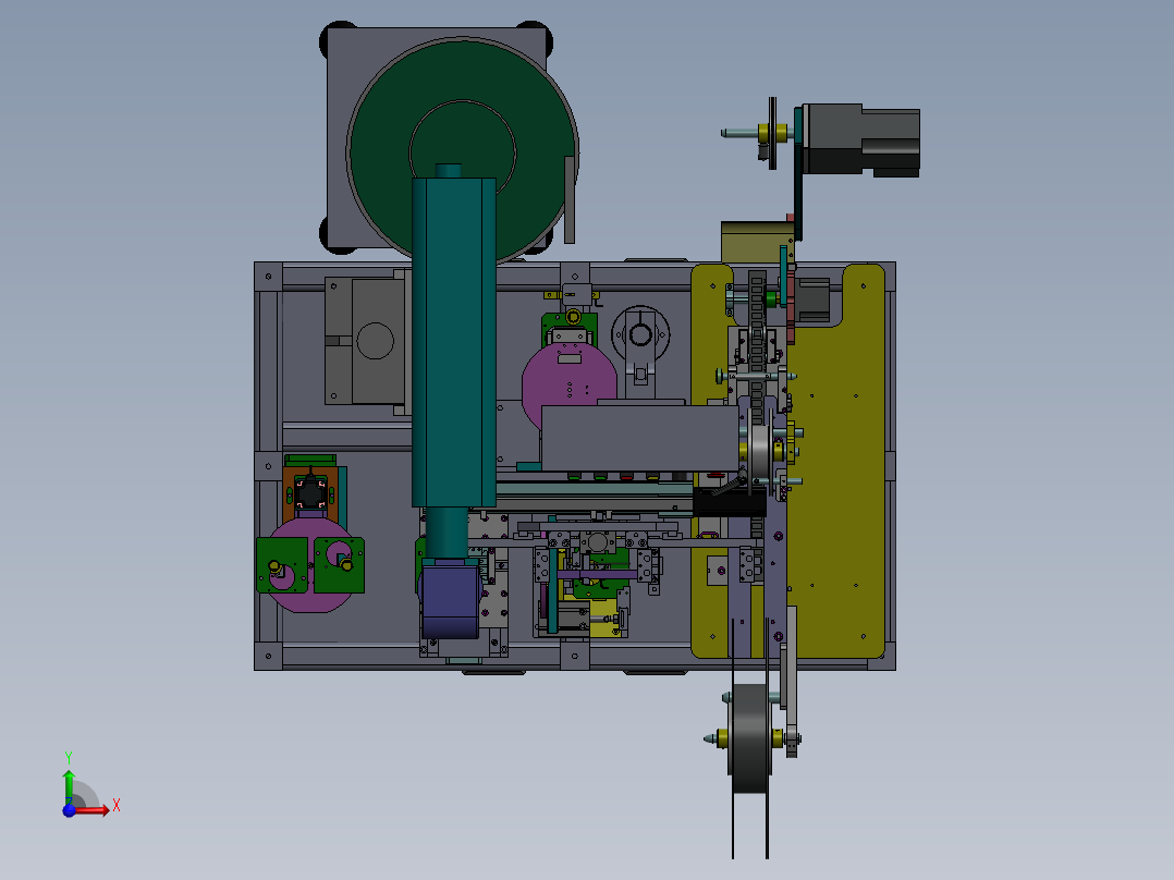 自动镭雕封装sw18前视图