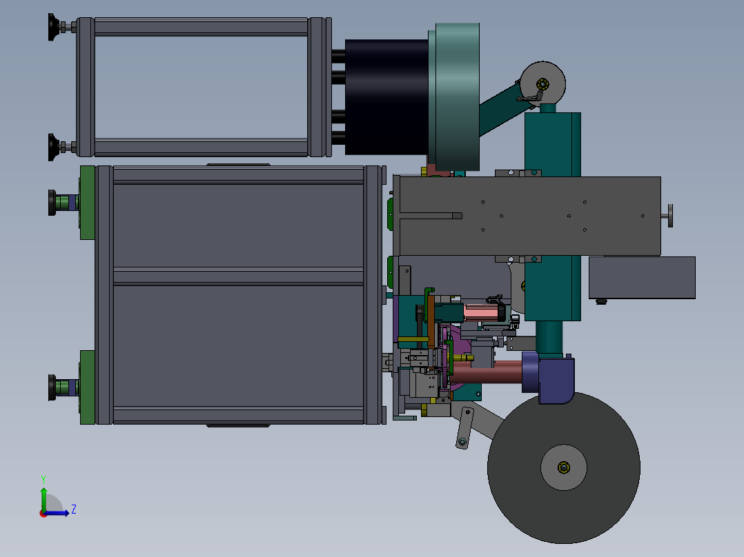 自动镭雕封装sw18左视图