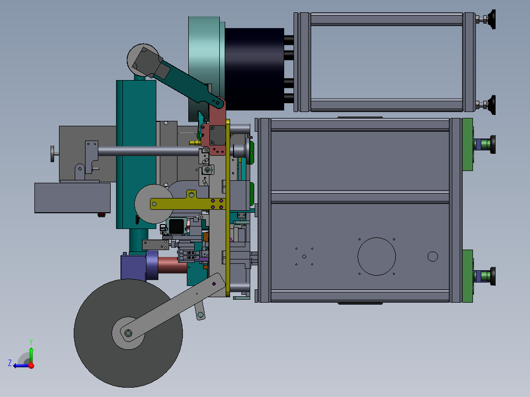 自动镭雕封装sw18右视图
