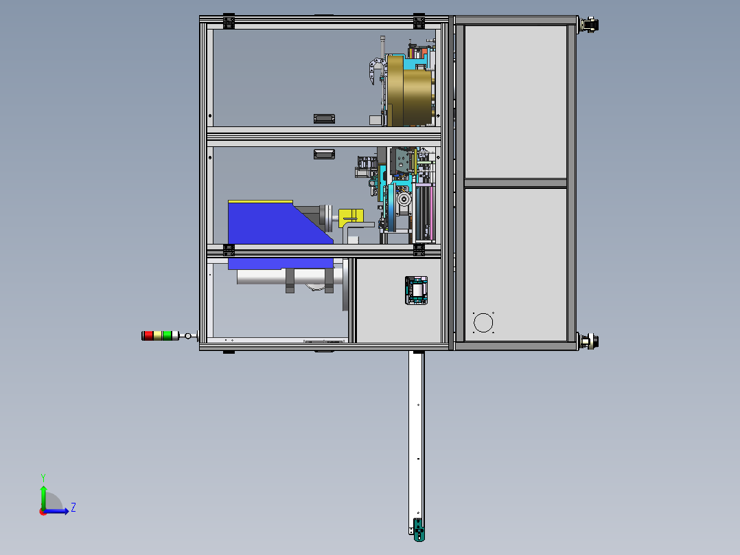 链板自动组装设备（sw14可编辑+工程图）左视图