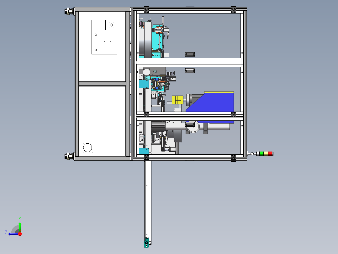 链板自动组装设备（sw14可编辑+工程图）右视图