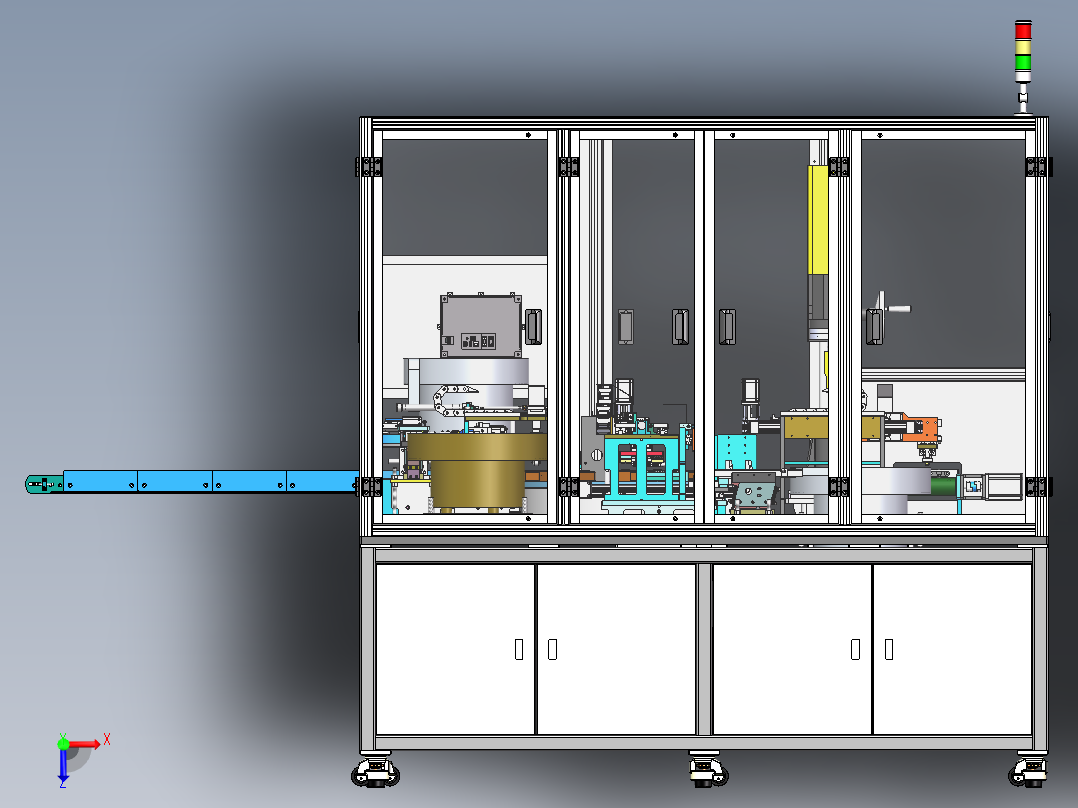 链板自动组装设备（sw14可编辑+工程图）俯视图