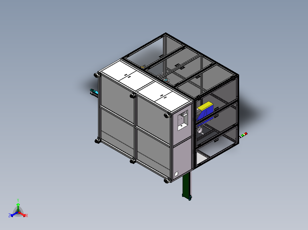 链板自动组装设备（sw14可编辑+工程图）正等轴测图