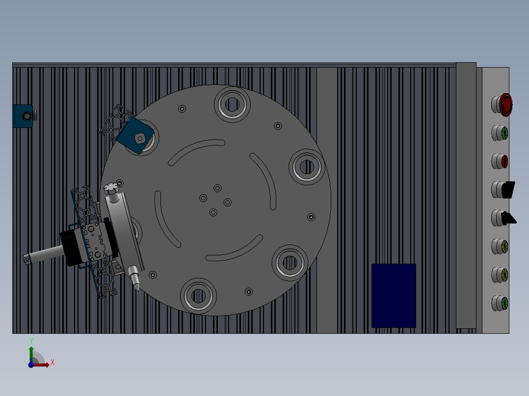 转盘加工机sw22可编辑前视图