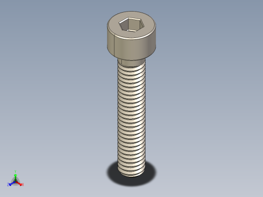 Screw_DIN_912_M4x22_A2.STEP公制内六角螺钉