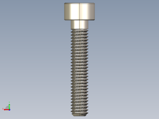 Screw_DIN_912_M4x22_A2.STEP公制内六角螺钉后视缩略图