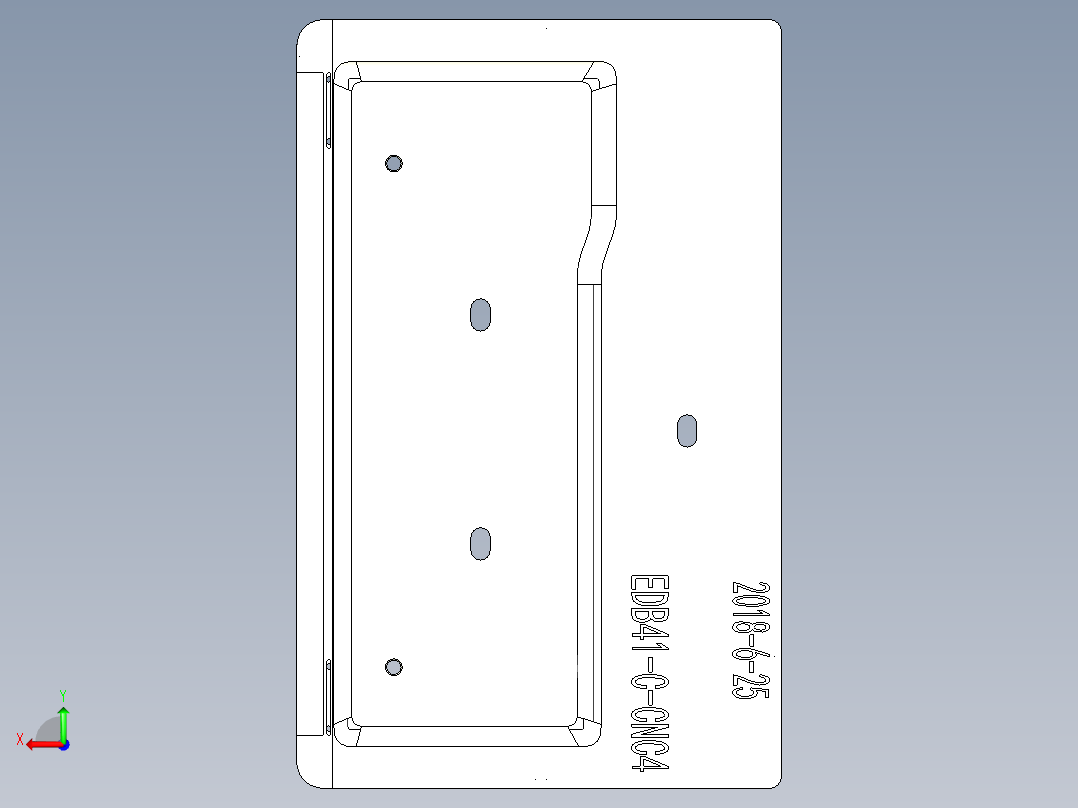 键盘外壳4.5轴钻斜孔UG编程程序模型后视图