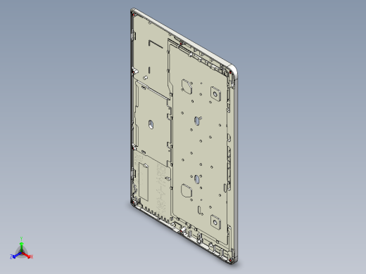键盘外壳4.5轴钻斜孔UG编程程序模型正等轴测缩略图