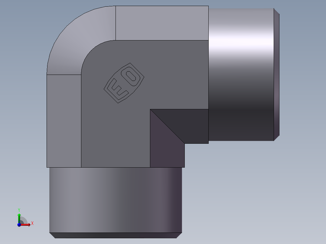 弯接头-W、1D9-30前视图