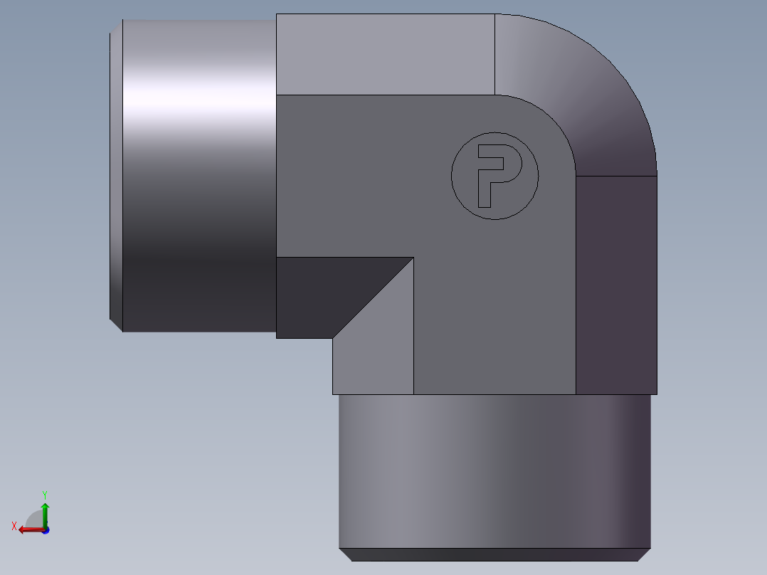 弯接头-W、1D9-30后视图
