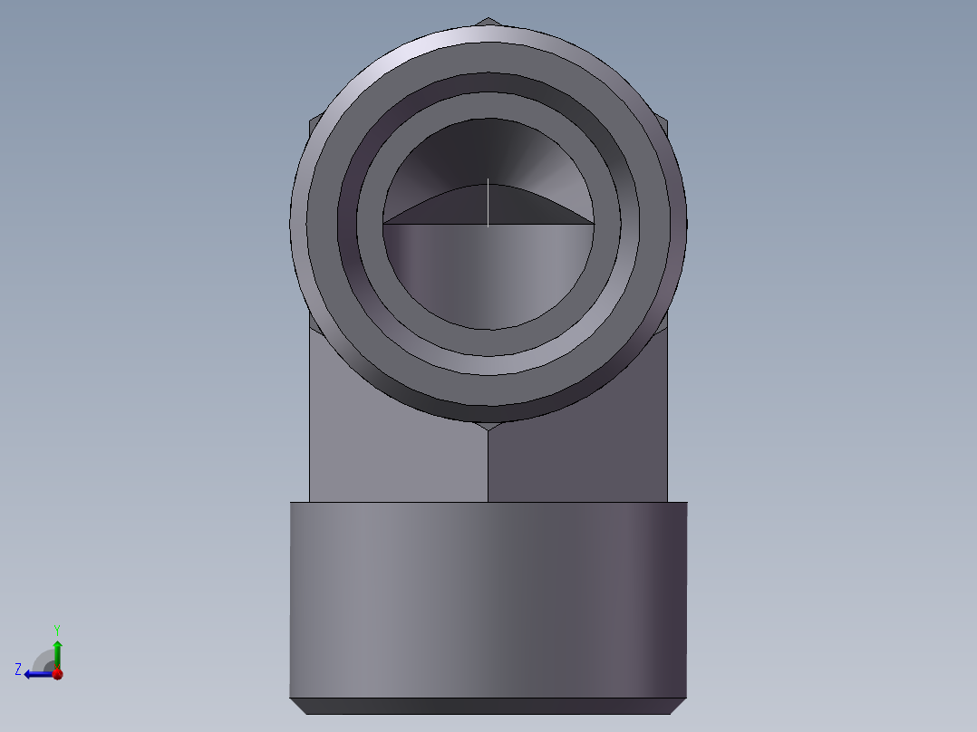 弯接头-W、1D9-30右视图