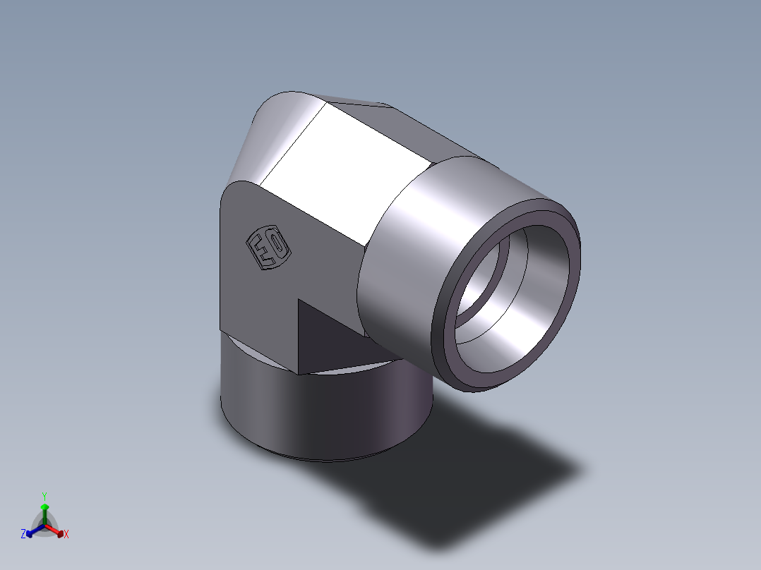 弯接头-W、1D9-30正等轴测图