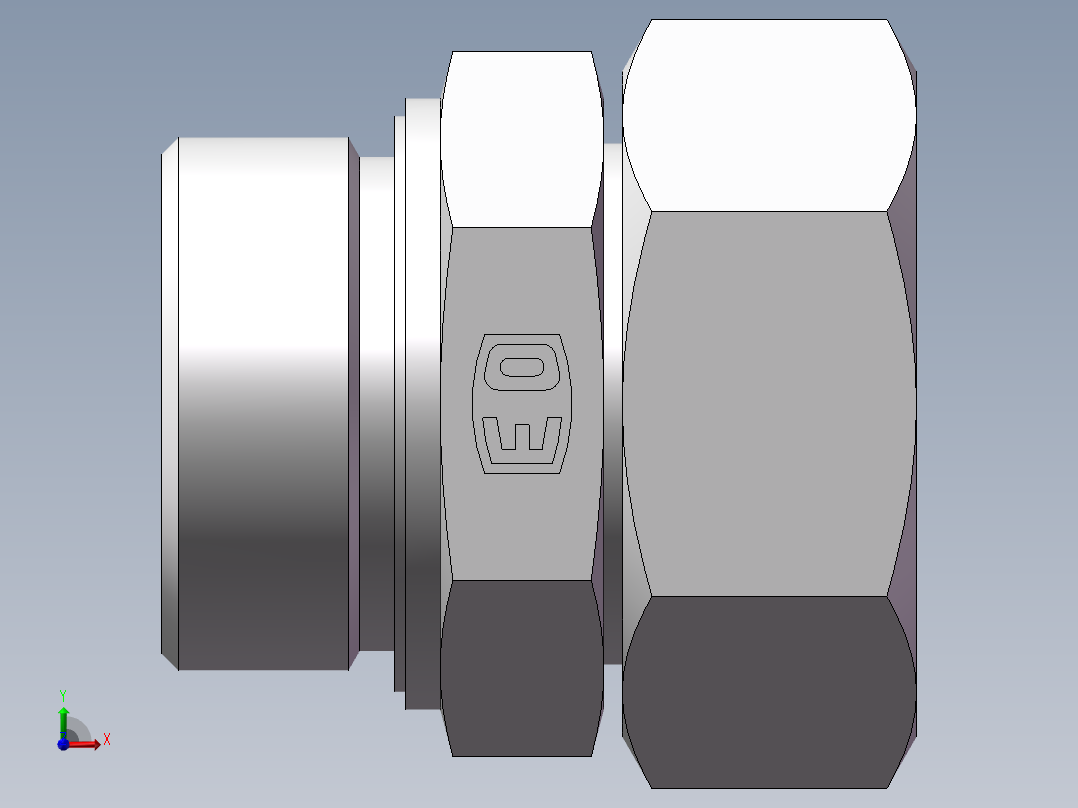 直通公制螺纹组合接头、2MC-48-52WD前视图
