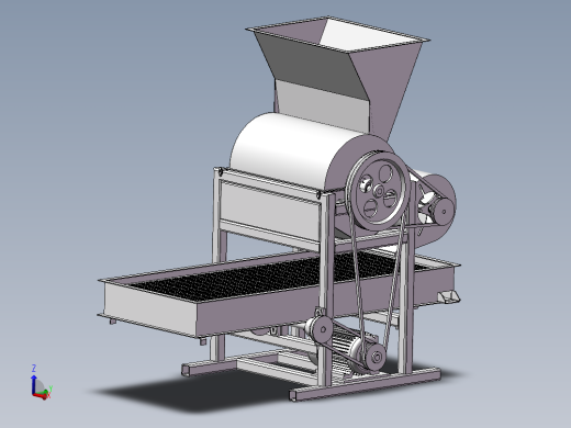 挤压式板栗脱壳机的设计三维SW+CAD+说明书==1238457=1060