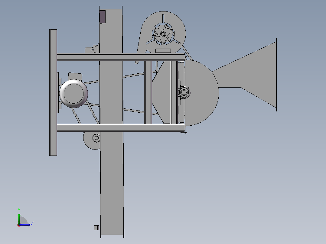 挤压式板栗脱壳机的设计三维SW+CAD+说明书==1238457=1060左视图