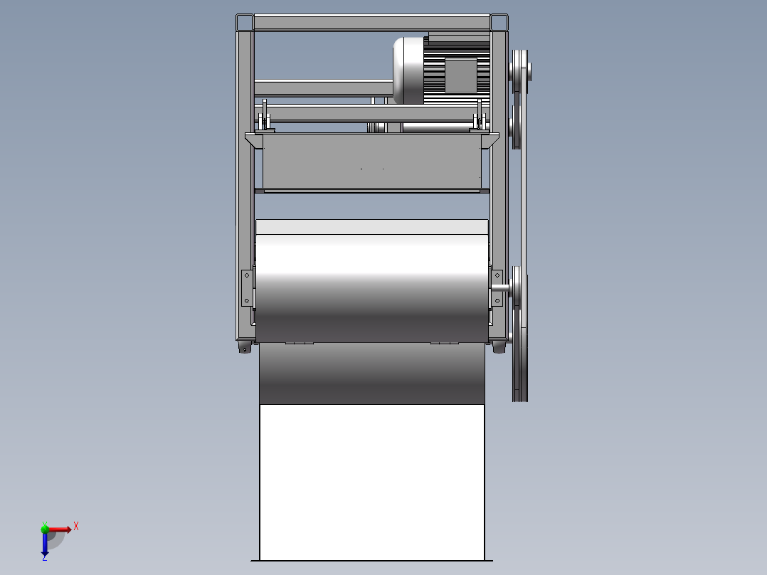 挤压式板栗脱壳机的设计三维SW+CAD+说明书==1238457=1060俯视图