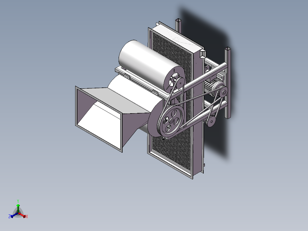 挤压式板栗脱壳机的设计三维SW+CAD+说明书==1238457=1060正等轴测图