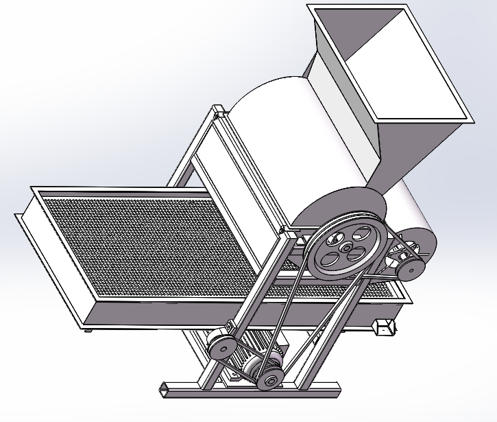 挤压式板栗脱壳机的设计三维SW+CAD+说明书==1238457=1060