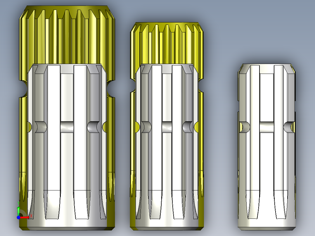 B2005314-动力输出(PTO) 外部花键型号前视图