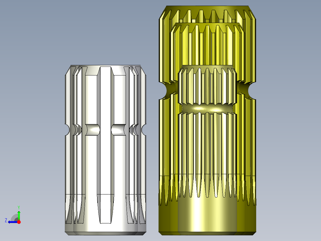 B2005314-动力输出(PTO) 外部花键型号右视图