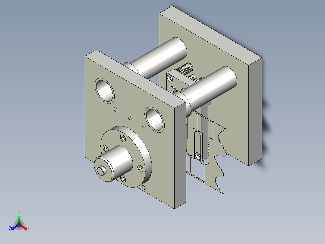 支座落料冲孔复合模