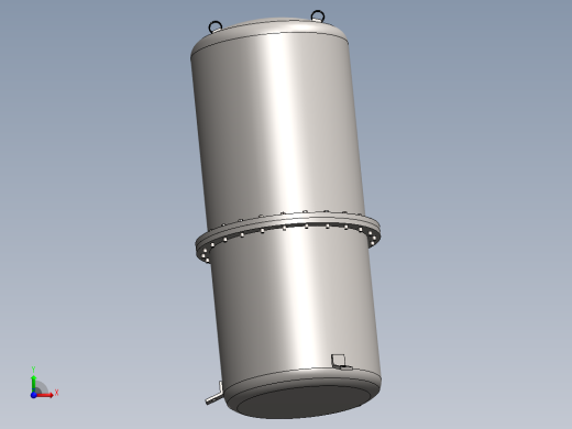 真空室 Solidworks 模型前视缩略图